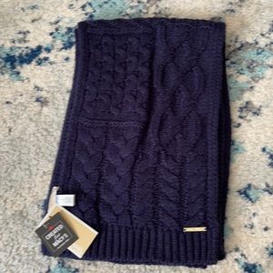 Michael Kors Navy Blue Knit Scarf NWT